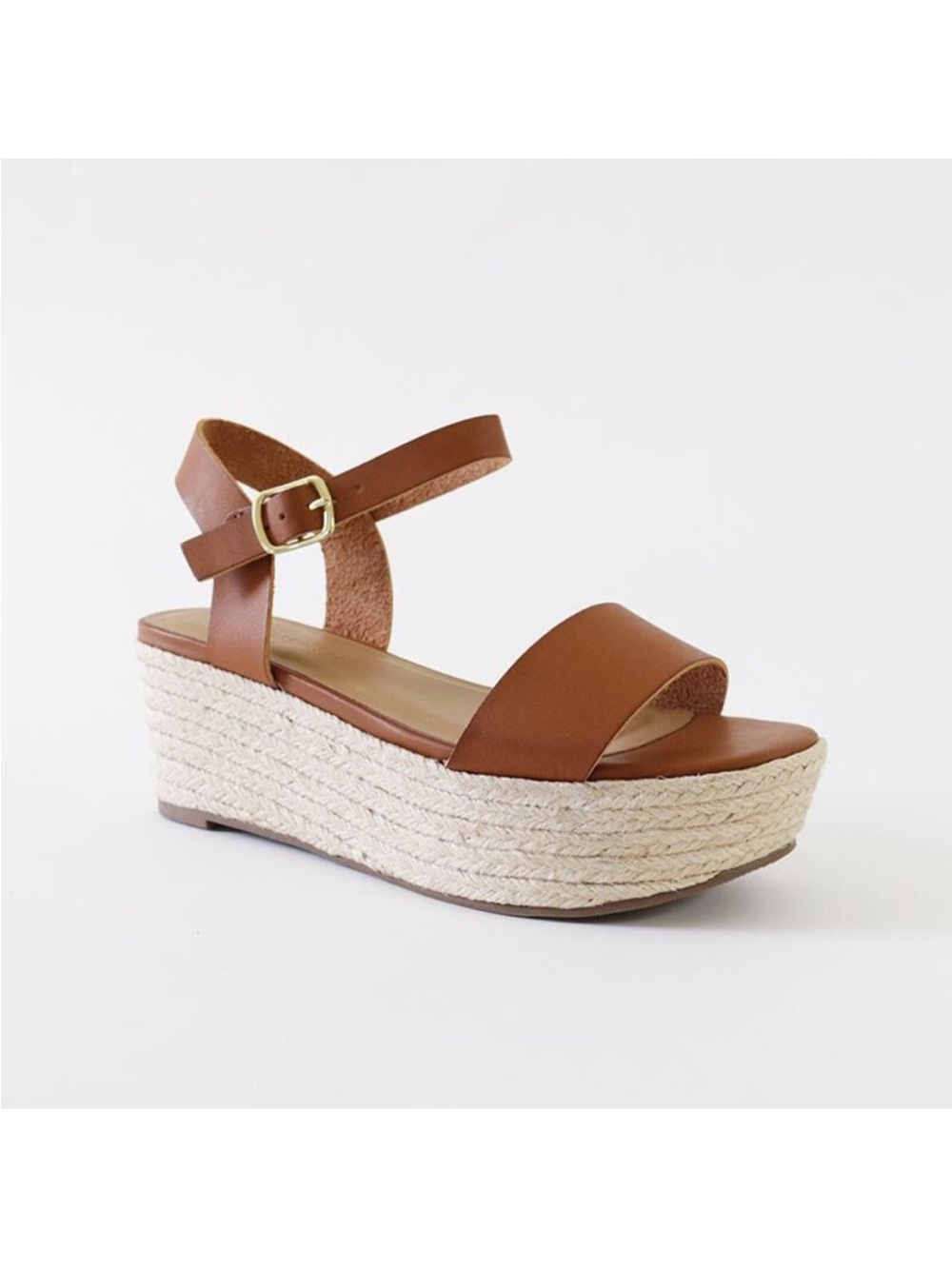 Cityclassified Espadrille Platform Wedge Sandal Brown Size 9